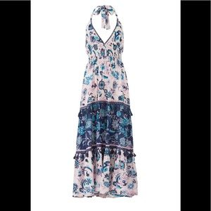 RAGA Waiola halter maxi dress size small. Multicolor